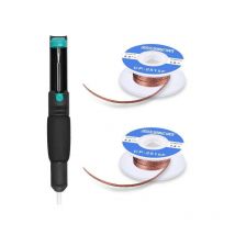 Bluedeer - Pompe à dessouder et tresse à dessouder 21CM Outil de dessoudage avec 2 tresses et 1 pompe à dessouder Kit de nettoyage de soudure pour le