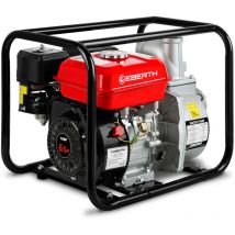 Eberth - Pompe a Eau Pompe de Jardin a Essence, Moteur 6,5CV, 4 Temps, Débit 60.000l/h, Raccord 3 Pouce, Hauteur d'Aspiration 7m, Démarrage par