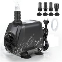 Desineo - Pompe a Eau Submersible Reglable 3500L h 80W Ideale pour Hydroponie Fontaine Aquarium et Bassin Cable 1,9m