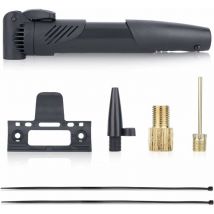 Fei Yu - Pompe à Vélo Mini Pompe pour Vélo, avec Aiguille, Kit De Raccordôment avec Colle, Capuchons De Valve De Vélo Et Soutien