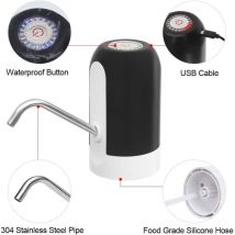 Mowze - Pompe à bouteille d'eau 5 gallons - Pompe à eau potable pour bouteille de 5 gallons 3 à 5 gallons Réutilisable à vis ou à couronne Tops