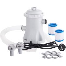 Decdeal - Pompe de filtre de piscine européenne, 330 gallons, nettoyeur de piscine, pompe de filtre à eau en circulation,Prise ue