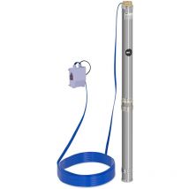 MSW - Pompe pour Puits Profond Submersible 2 200 w Forage Immergée Inox 10 800 l/h 91 m