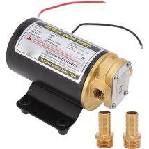 Jeffergarden Pompe à huile à engrenages électriques, Protection thermique, pompe à moteur, pompe de transfert d'huile avec connecteur en laiton pour