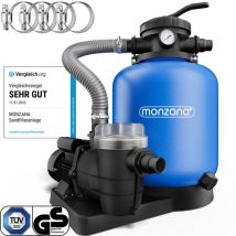 Monzana - Pompe filtre à sable max. 9.600 L/h avec pré-filtre xxl piscine nettoyage eau
