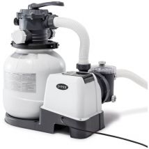 Intex - Pompe de filtration à sable Krystal Clear 26646GS 7,9 m³/h Gris