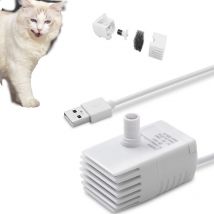 Sjqka - Pompe Fontaine a Eau pour Chat Pompe à Eau Submersible de Rechange Ultra Silencieuse Réglable usb pour Fontaines Chats d'aquarium Réservoir