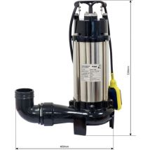 Drakkar Equipement - Pompe à eau immergée automatique 1800W avec flotteur