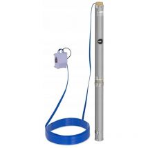 Pompe immergée pour forage avec boitier - 370W - 43 m - Inox - 6m3l-h - câble 20m