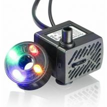 Gabrielle Pompe pour aquarium Mini pompe à eau avec led 150L / h 2 w petit aquarium, jardin, fontaine, bassin de jardin, fontaine, pompe d'aquarium.
