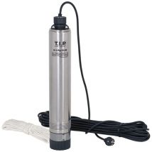 AJ4 Plus 5500 Pompe immergée - 5.500 L/u - 900W - Hauteur de refoulement 40 m - Acier inoxydable - Silencieuse - Pompe Puits - Pompe Forage - T.i.p.