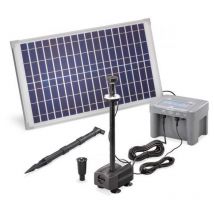 Esotec - Kit pompe solaire Fountain Pro avec batterie 12V et Led 630L-25W