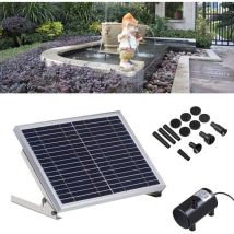 Pompes pour Fontaine Solaire, Panneaux Solaires et Kits de Fontaines pour Bassin d'agrément pour étang, 1000L/h Pompe à Eau Solaire écologique à