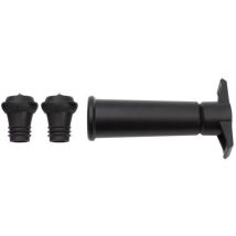 Pompa Salvavino con 2 Tappi - Accessorio Vino - Nero - 0152212