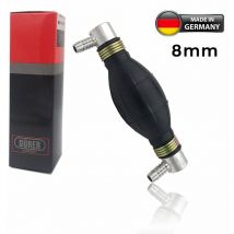 Pompette coudée 2 cotés Poire d'amorcage Carburant 8mm à clapet Durer