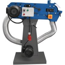 Metallkraft - Ponceuse À Bande Pour Métaux 150x2000 Mm 18-36 M/s 3/4 Kw 400v Arrêt D'Urgence Avec Aspiration Intégrée Mbsm150-240-2 As