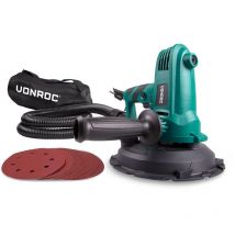 Ponceuse Murale 750W - Kit Complet-Ponceuse Excentrique Mur et Plafond - Câble 4 Mètres, Tête Pivotante - Vonroc
