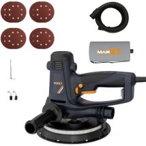 810W Ponceuse à main pour cloisons sèches, électrique, pour murs, vitesse variable 1500-2800RPM, aspiration réglable, ponçage grossier et fin,