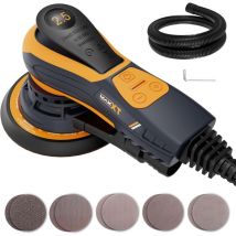 Ponceuse excentrique 150mm, 2.5mm ponceuse orbitale avec 6 Vitesses variables, sans balais 350W, ponceuse multifonction pour le Polissage du bois