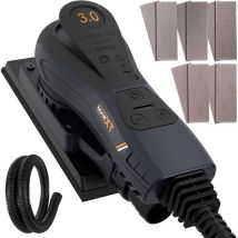 Ponceuse excentrique sans balai Électrique ponceuse excentrique orbitale 3mm 350W Multifonctions 4000-10000 tr/min Vitesse variable Ponceuse