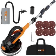 Maxxt - Ponceuse pour cloisons sèches Ponceuse électrique pliable pour cloisons sèches fonction d'auto-aspiration lumière led poignée télescopique