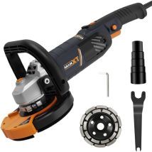 Ponceuse À Béton - Disque Diamant De 125mm, Moteur Puissant 1500w, 7 Vitesses Réglables 1000-8500rpm, Protection Amovible - Ponceuse Polyvalente Pour 
