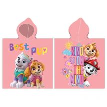 Poncho avec capuche - Pat'Patrouille - -Best pup - Kind on the mind- - Rose