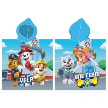 Poncho avec capuche - Pat'Patrouille - -One Team- - Bleu