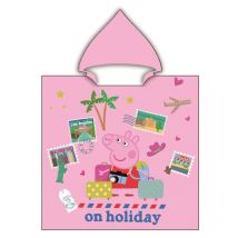 Poncho avec capuche - Peppa Pig - -On Holiday- - Rose
