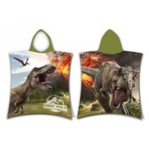 Ac-deco - Poncho Enfant 50x115 Jurassic Park Dinosaures 7615 Serviette à Capuche Enfant Jurassic World Park