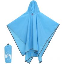 Torana - Poncho de pluie avec capuche design 2 en 1 bleu 223x145 cm