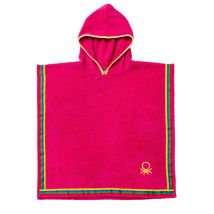 Benetton - poncho enfant robe de chambre 65X65CM 380GSM 100% coton rose kids be - rose