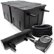 Wiltec - Pond Kit de filtrado con 60000l 24 w uv Clarificador Bomba 25 m manguera jardin
