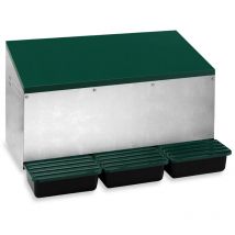 Poulailler Direct - Pondoir Poule Extérieur En Métal 3 Nichoirs - Gaun