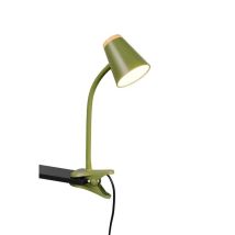 Lampe De Table Led À Pince Mobile Lumière Verte Flexible H 33 Cm