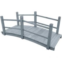 Torana - Pont de jardin Gris 140x60x56 cm Bois de sapin massif