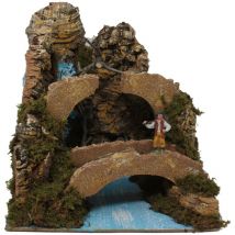 Ponte con Cascata con Pastorello 24x21 cm 11237