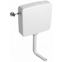 Ponte Giulio - mediclinics H52HJS02 Cisterna para Inodoro de Plástico pehd Blanco con Pulsador de Descarga - ref: H52HJS02