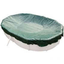 Abdeckplane Oval 540x350 cm Grün mit Übermaß Sommer & Winter Pool Schwimmbad