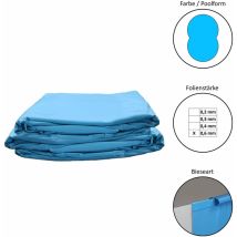 Pool Ersatzfolie 8-form In Versch. Größen - Dicke 0,6 Mm - 150 Cm Tiefe - Blau - Einhängebiese 725x460x150cm