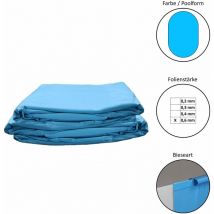 Summer Fun - Pool Ersatzfolie oval in versch. Größen - Dicke 0,6 mm - Tiefe 120 cm - blau - Einhängebiese 700x300x120cm