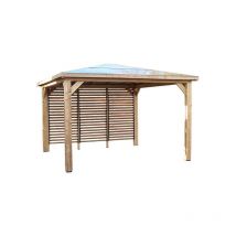 Pool House Blueterm - 1 paroi avec ventelles mobiles et orientables, Pose Avec