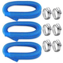 Tuyau de remplacement pour pompe de piscine pour /, 330 gph 1000 gph, tuyaux de pompe de piscine avec collier de serrage