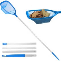 Coocheer - Pool-Skimmer-Kescher, Pool-Reinigungs-Kescher, feines Netz mit Stab, langer Aluminiumstab, tiefer Kescher für Schwimmbäder, Spas, Teiche,