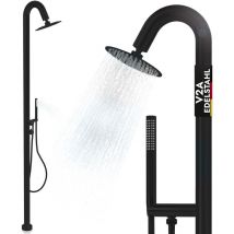 Pooldusche Außendusche Sauna 304 Edelstahl mit Handbrause Gartendusche Warm- Kaltwasser