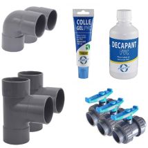 Poolstar – PC-BYPASS-50 – Kit By-Pass 50 mm per pompe di calore Poolex – Accessori per piscine