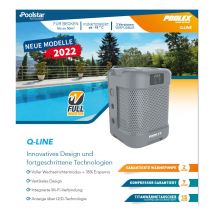 Poolstar - Poolex Q9 Vertikal Wärmepumpe Fi 9kw Q-Line 40-50m3 wifi Poolheizung Cover