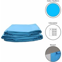 Summer Fun - Poolfolie Ersatzfolie Rundbecken 450x90cm - Dicke 0,2mm - Overlap - Blau