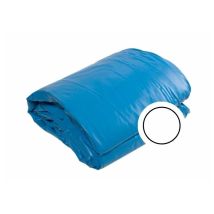 Poolfolie Rund blau Tiefe 0,90 m Folienstärke 0,40 mm überlappend ohne Biese Grau, ø 3.50 m