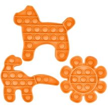 Asab - Pop Mates Stress Busting Popping Toy large - Random Design - orange - Random Orange